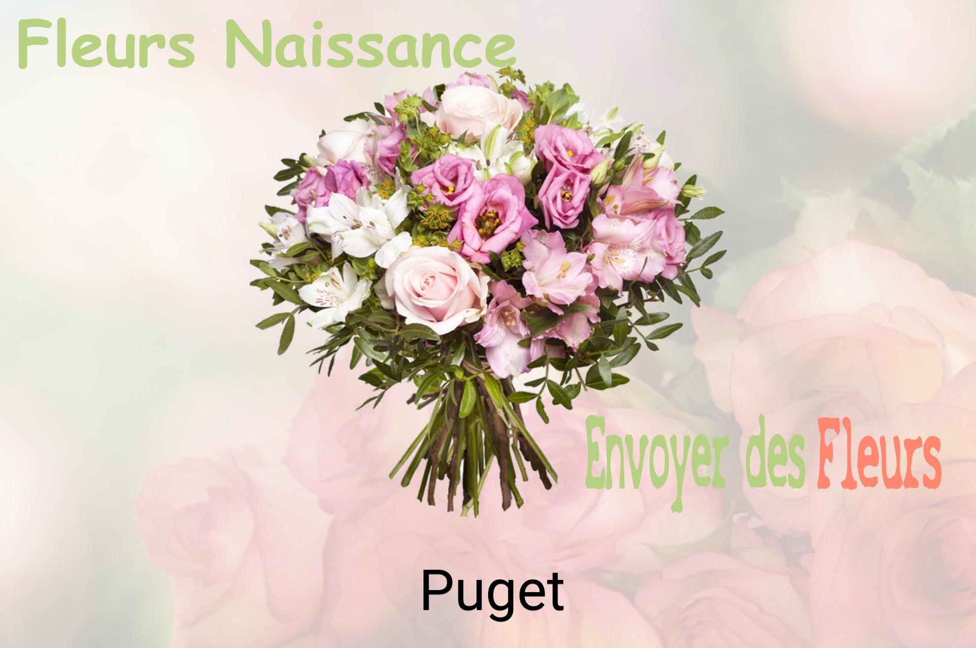 Bouquet de fleurs de naissance livré à Puget